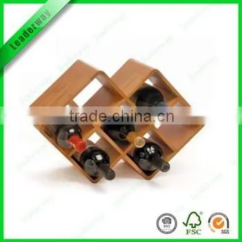 Nature Bottle Shape Bamboo Wine Storage photo-6