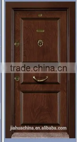 Solid Engineering Wood Door Frame Armored Entrance Arch Gate Bullet Proof Flush Door photo-3