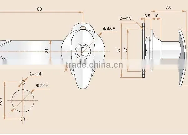 Hydraulic Digital Door Lock Electronic Key Cabinet Lock photo-2