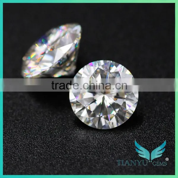 Loose Diamond Moissanite Charles 4h Sic Solitaire 8mm Round Brilliant Cut 2 Carat Moissanite photo-2