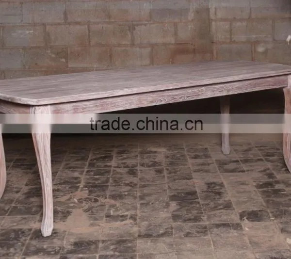 Indonesia Furniture - Curved Ends Table Reclaimed Teak Furniture Indonesia