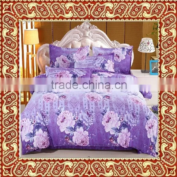 2016 Top Sale 100% Polyester Fabric Home Textile 3d Prainting Bedsheet photo-3