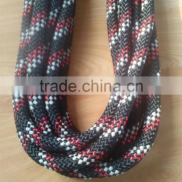 High Quality Static Polyester Double Braid Ropes Safety Belt 12mm photo-2