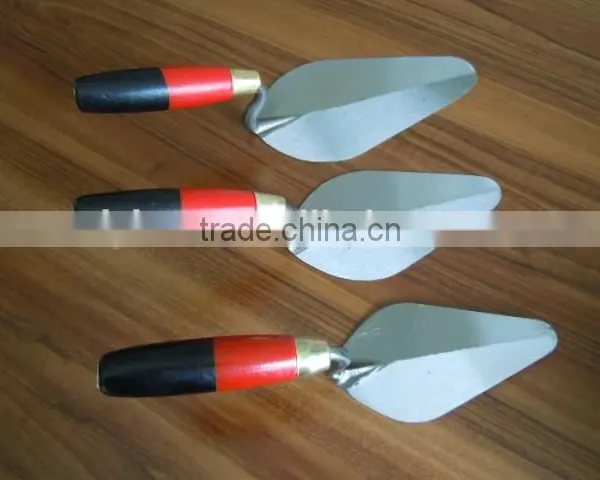 7" 8"one Piece Forged Bricklaying Trowel With Wooden Handle (black and Red) With Tail Button photo-4