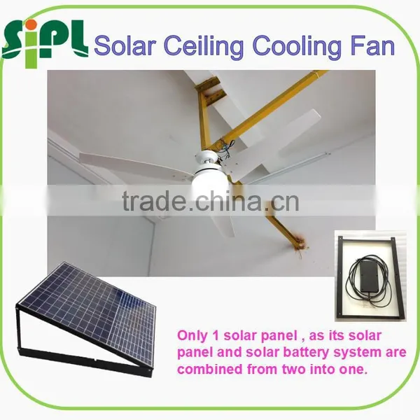 Vent Goods Air Condition LED Light Solar Ceiling Fan 60inch High Efficiency Fan photo-2