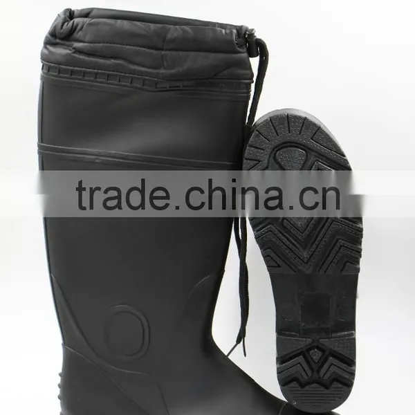 Fashion Gumboots With Lock,black Popular Pvc Safety Boots photo-2
