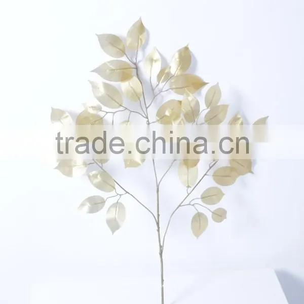 SJ070913 Banyan Ficus Tree Branches and Leaves Wholsale Silk Tree Leaf photo-3