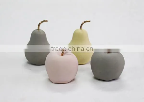Decorative Pear and Apple Resin Concrete Statue photo-3