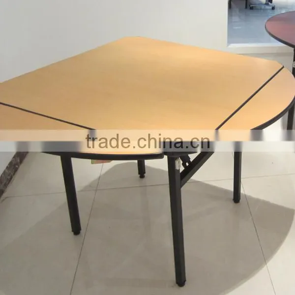 Hot Sale PVC Covered Plywood Square/Round Folding BanquetTable QZ6008 photo-3