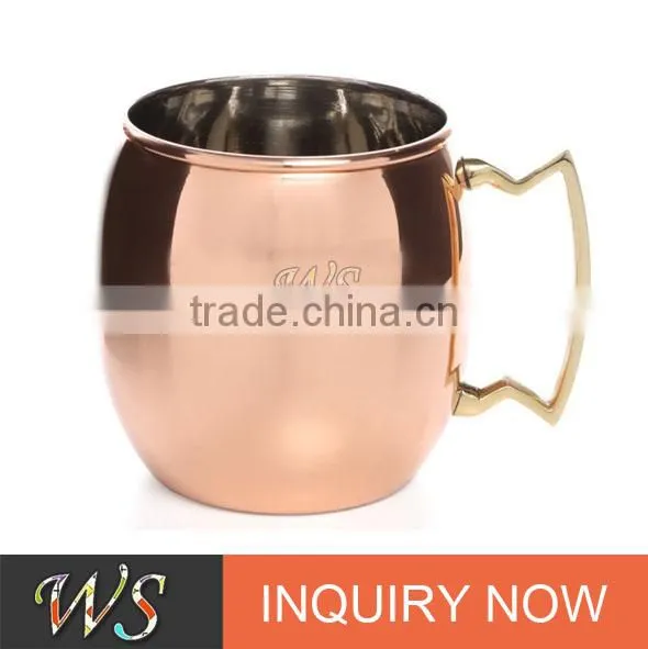 Promotion or Gift Customizing Copper Cup Copper Plated and Logo Stainless Steel Double Wall Beer Mug photo-2