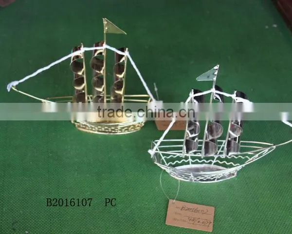 Iron Boat Shape Crafts With Sails for Decoration photo-3
