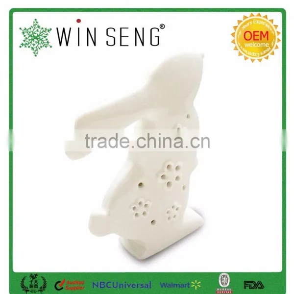 Lovely White Rabbit Ceramic Animal Figurines photo-2