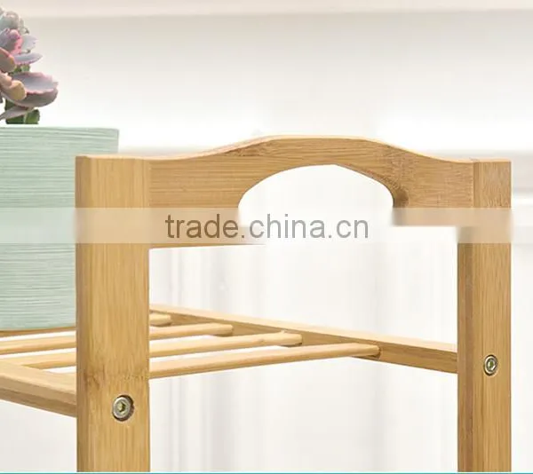 Factory Price Wholesale 4 Tier Practical Promotion Wooden Shoe Rack photo-2