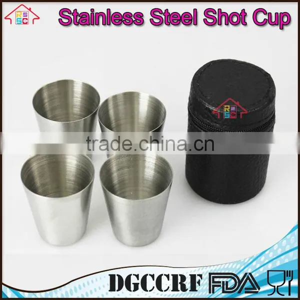 NBRSC 4 Pcs Mini Stainless Steel Cup Mug Drinking Wine Beer Tea Coffee Tumbler Camping Travel photo-4