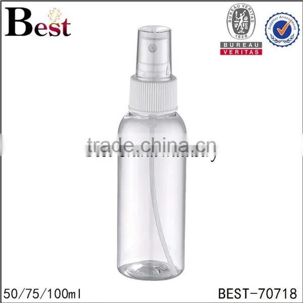 Cosmetic Package 50ml Plastic Spray Bottle Clear Round 50ml Plastic Spray Bottle Plastic Bottles photo-6