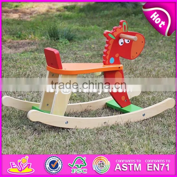 2017 New Design Funny Rocking Horse Toddlers Wooden Ride on Toys W16D109-S photo-4