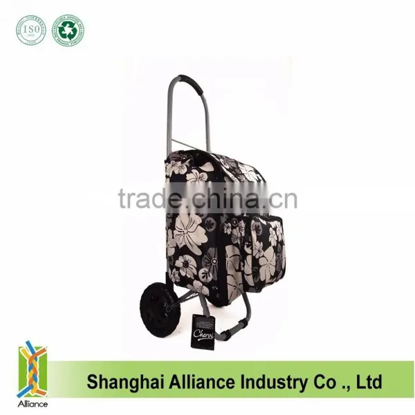 Zebra Pattern 20 Wheeled Rolling Shopping Tote Bag With Retractable Handle photo-4