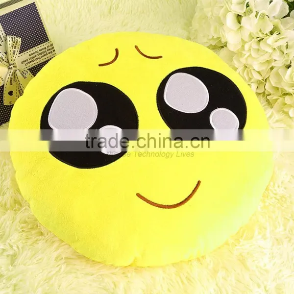 Pretty Soft Cute Emoji Smile Emoticon Pretty Round Cushion Pillow Stuffed Plush Toy photo-5