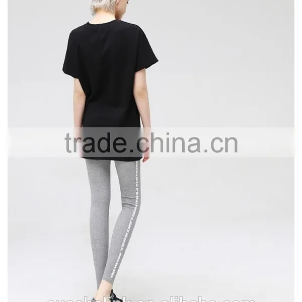 Newest Wholesale Ladies Cheap Alphabet Print Cotton Pants Customized photo-6