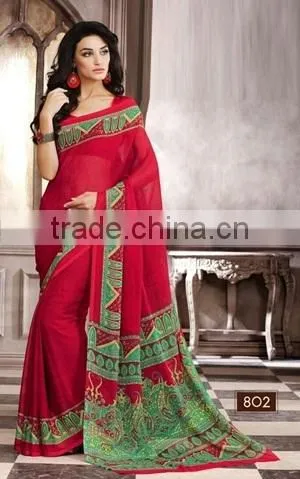 Classical Chiffon Saree in 4 Color photo-4