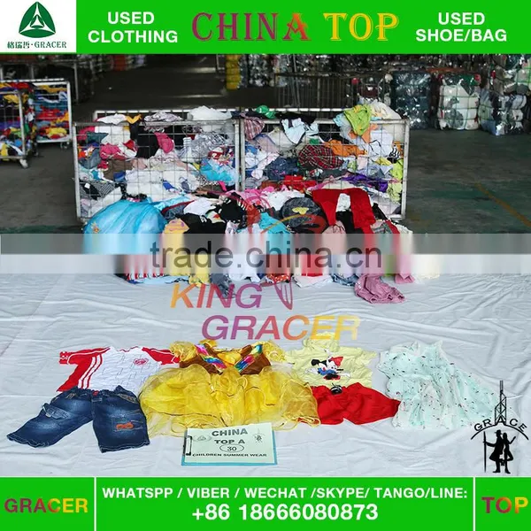 Credential Summer Children Clothing Import Used Clothes Bales In Kg For Sale