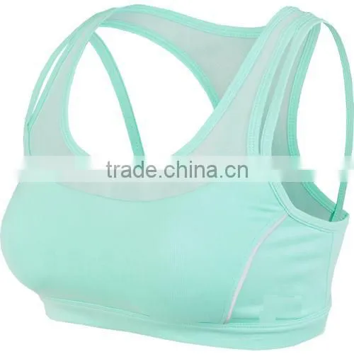 Fashionable Women's Training Mid-support Reflective Sports Bra photo-5