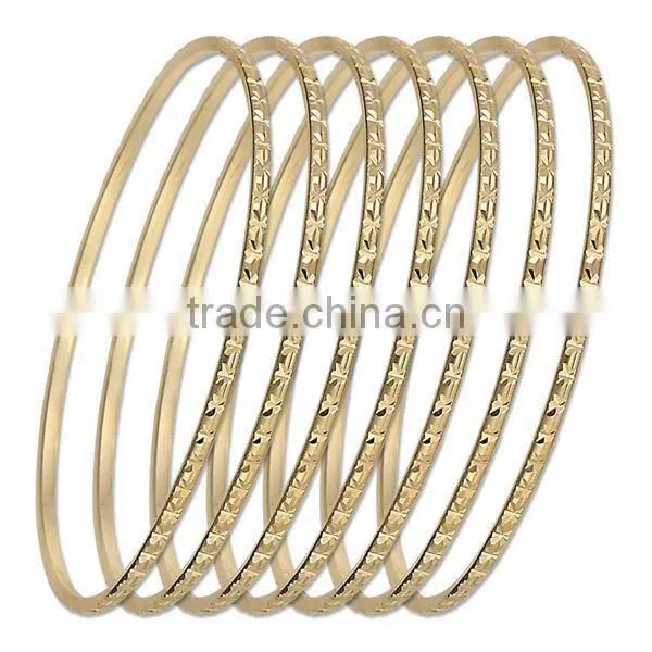 2 mm Gold Plated Bangles,Yellow Gold Bangles,Three Tone Bangles.White Gold Bangles.