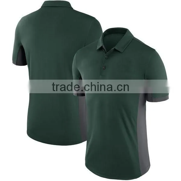 MGOO Factory Wholesale Sport Wear Gym Wear Polo T-Shirt Mens Dry Fit Polo Shirt Splicing With Two Colors photo-2