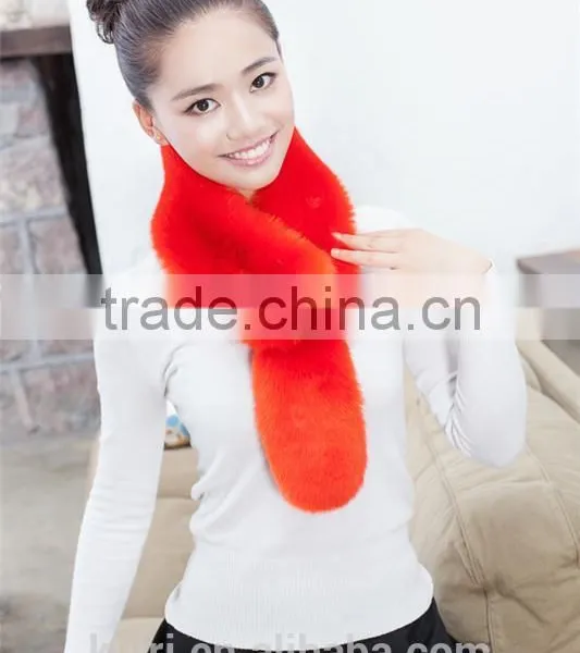 Shooting Autumn and Winter Women's Faux Fox Fur Raccoon Fur Scarf Muffler Scarf Faux Fur Collar photo-5