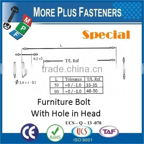 Made in Taiwan Din 965 Pozi Flat Head Bolt With Hole in Head Machine Furniture Screw photo-4