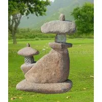Stone Lantern, Outdoor Granite Gardening Lamp, Carved Stone Lantern