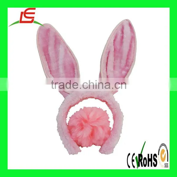 Plush Fluffy Bunny Rabbit Ears Headband Costume Accessory Halloween Dress Up photo-3
