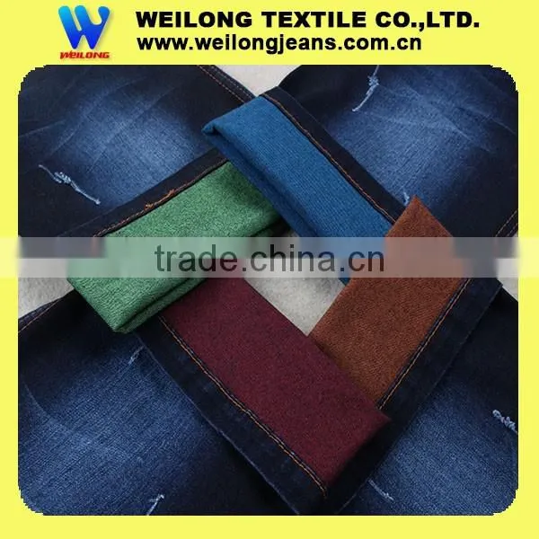 High Quality Best Price Cotton Polyester Stretch Slub Bull Denim Fabric for Girls' Jeans and Shorts