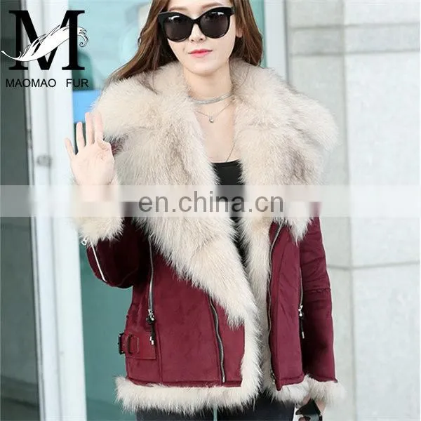 2016 New Style Wholesale Genuine Sheepskin Ladies Winter Korean Jacket photo-2