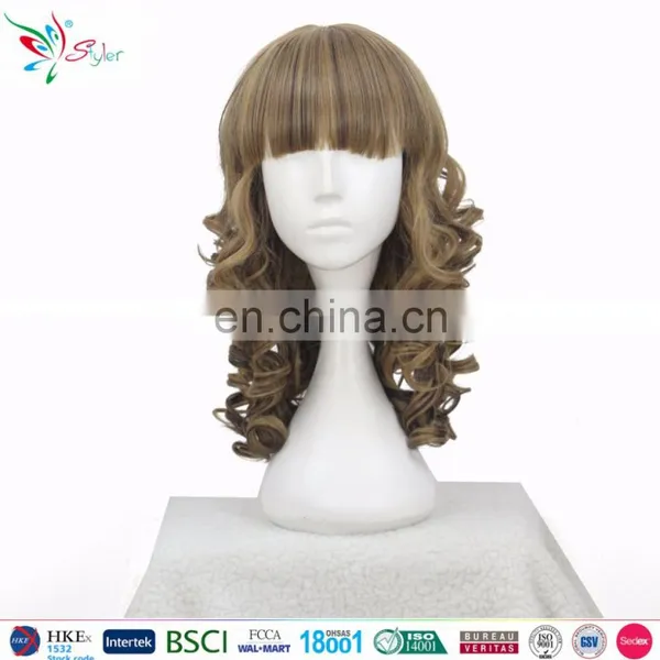 Styler Brand Sexy Beauty Full Face Curly Hair Wig Cheap Ladies Synthetic Cosplay Wigs photo-2