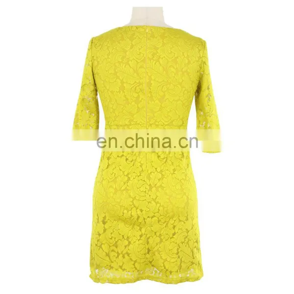2017 Lace Bright Color Women Simple Evening Dress photo-2