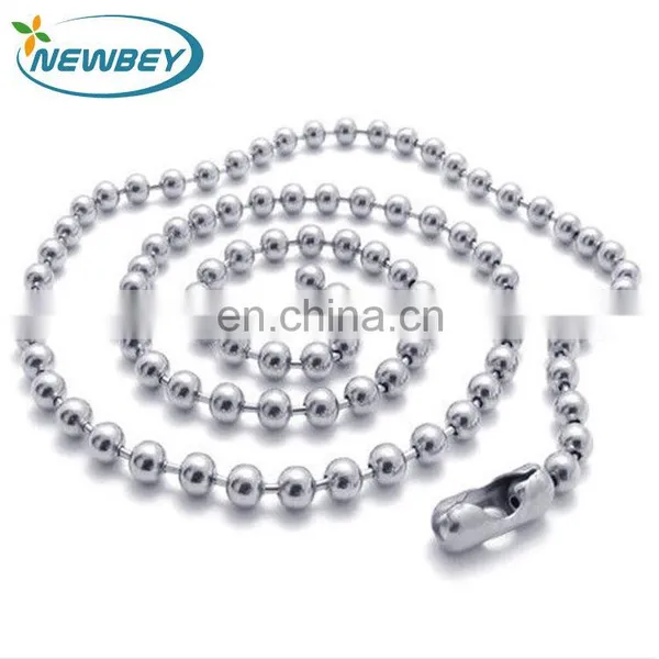 Decorative Metal Stainless Steel Ball Chain For Hang Tag In 1-12mm