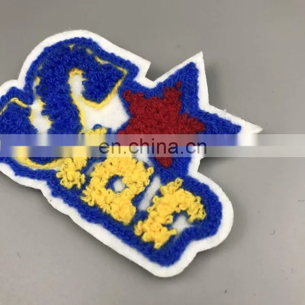 Custom 3D Number Letter Patches Felt Fabric Chenille Patches for Clothing photo-3