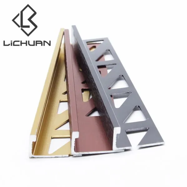 Box Square Edge Tile Trim Polished Aluminum Strip photo-2