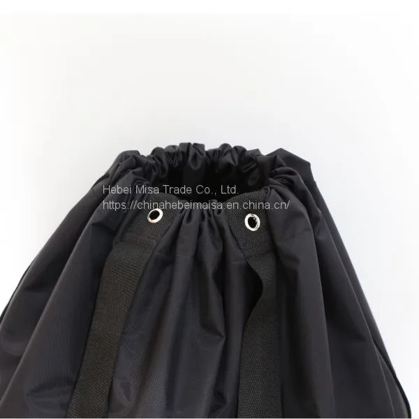 Large Capacity Laundry Backpack Bag Over the Door Hanging Laundry Hamper With Stainless-Steel Hooks 2 in 1 Laundry Bag for School Dormitory, Camping,Laundry Room, Outdoor Travel, Black photo-3