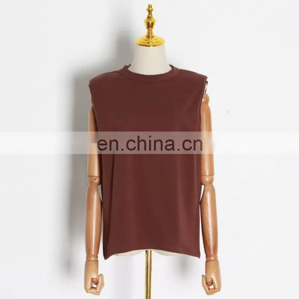 Wholesale Womens Solid Color Custom Printing T-shirt photo-4