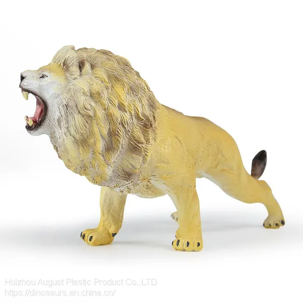 Hand Painting ODM OEM Soft Vinyl Original Design Lion Wild Animal Model Toys Filled With PP Cotton Gift for Kids photo-4