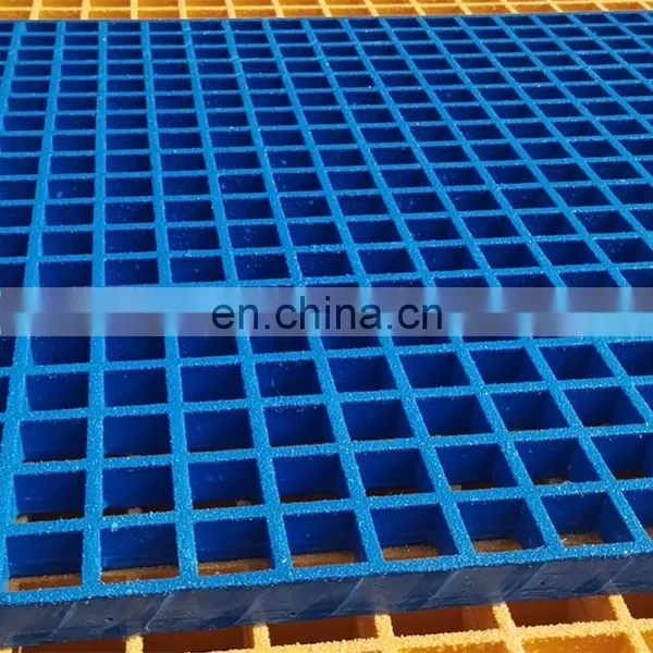 3660*1220*25mm Size Fiberglass Walkways Non Slip Blue FRP Grating photo-3
