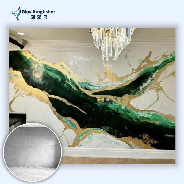 Chinese Blue Kingfisher производит венецианский штукатурный материал, подходящий для легкоруксого внутреннего декора