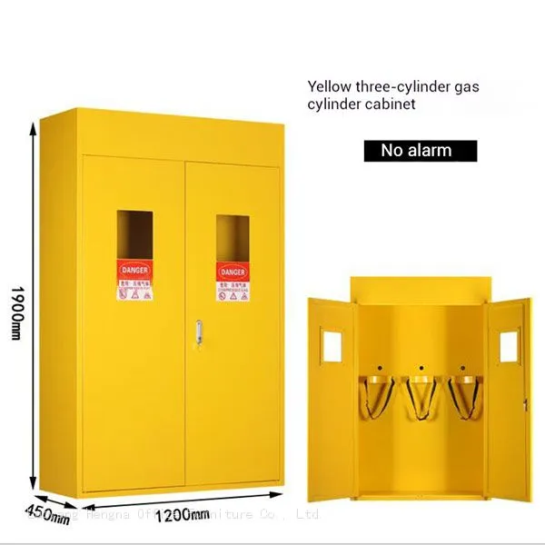 Durable Yellow/White Gas Cylinder Locker: Second Generation Sensor and Ventilation Fan System Vocational Training Schools/Technical Colleges.