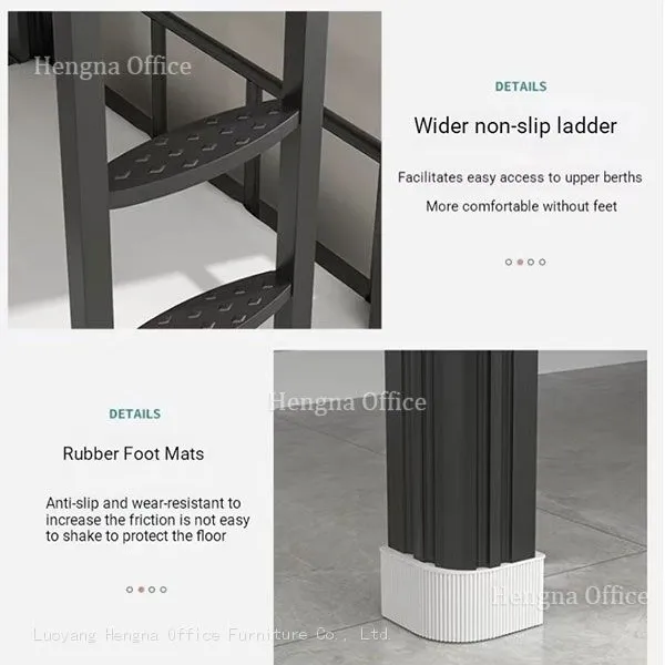 Bespoke Kids Beds HG-BB656 With Widen Stairs &300mm Raised Guardrail|Safety Metal Bunk Bed for Children's Bedroom-Custom Color&Size photo-5