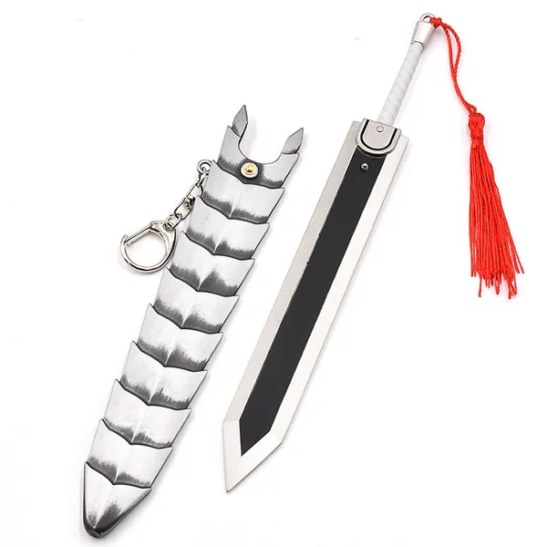 New Zinc Alloy Sword Backpack Keychain Metal Weapon-Style Figurine Keychain Model Office Display Item photo-2