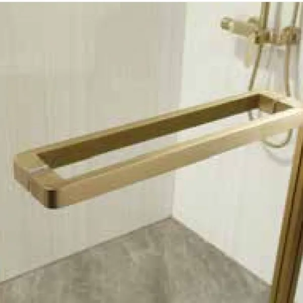 Sunfree TA909 Diamond Shape Sliding Shower Enclosure Luxury Gold Aluminum Frame Tempered Glass Shower Screen For Corner Luxury Bathroom photo-4