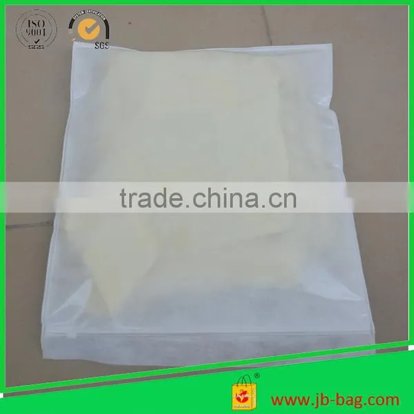 Moistureproof & Bio Slider Lock Resealable Bags for Garment Packag (made From White Varnishing Nonwoven Material) photo-2