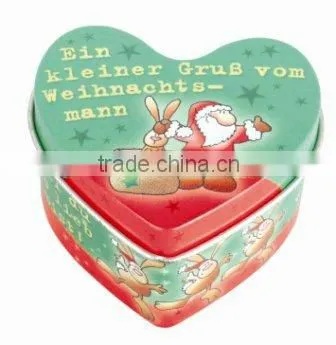 Plain Heart Shape Candy Packaging Metal Tin Box photo-2